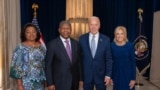 Ana Lourenço, João Lourenço, Joe Biden e Jill Biden, recepção oferecida pelo Presidente americano a homólogos, Nova Iorque, 26 setembro 2024