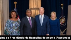 Ana Lourenço, João Lourenço, Joe Biden e Jill Biden, recepção oferecida pelo Presidente americano a homólogos, Nova Iorque, 26 setembro 2024