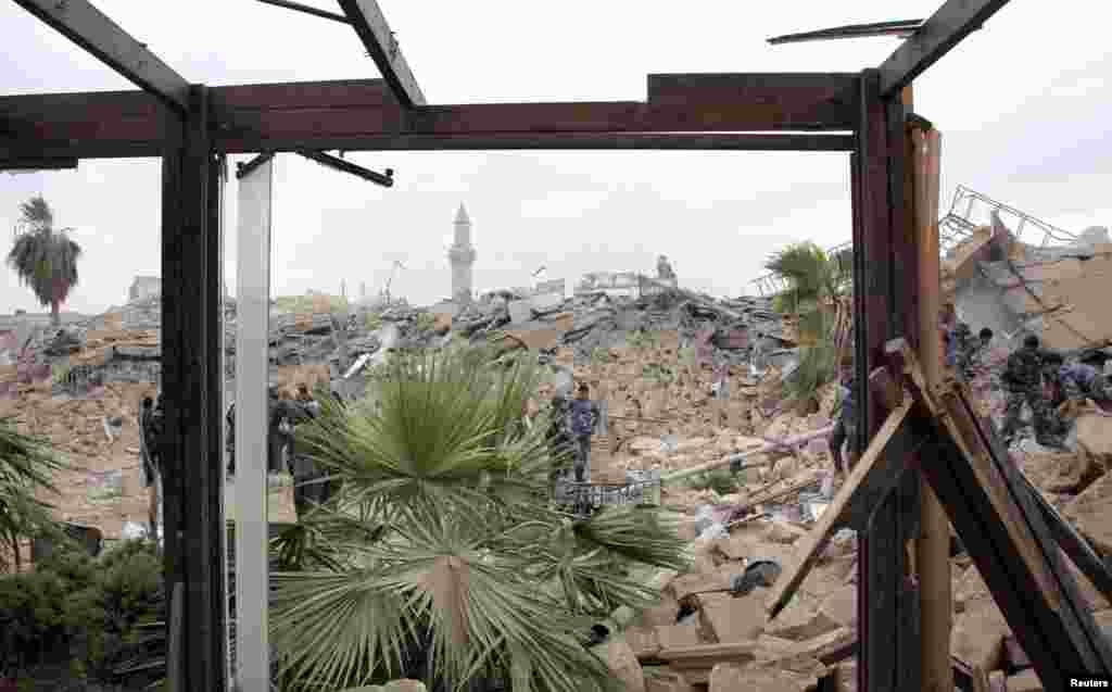 Birleşmiş Milletler tarafından yayınlanan uydu fotoğrafları Bel Tapınağı&#39;nın yıkıldığını doğruluyor.&nbsp;
