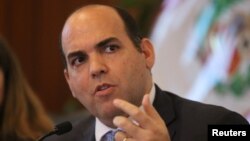 FILE - Peru's Prime Minister and Finance Minister Fernando Zavala gives a news conference in Lima, Peru, Aug. 14, 2017. 