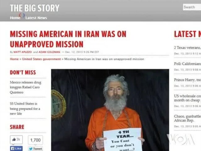 Family Responds to Allegations American Missing in Iran Was a Spy