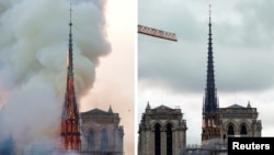 Five years after the fire, the spire of the Notre-Dame de Paris Cathedral visible again
