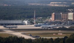 Pangkalan udara militer AS di Ramstein dekat Landstuhl, Jerman, 20 Juli 2020. (REUTERS / Kai Pfaffenbach)
