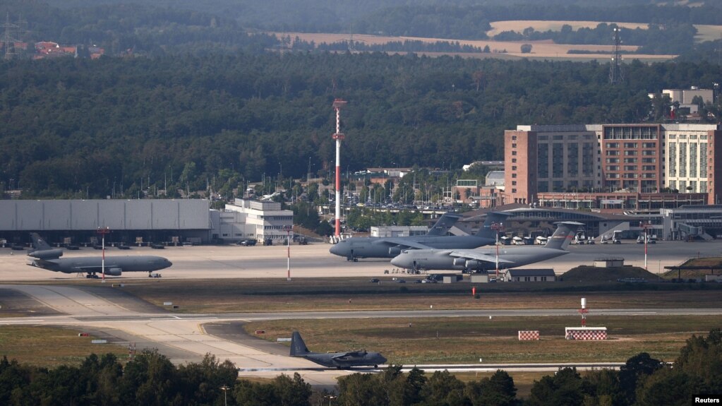 Base militar americana em Ramstein, Alemanha, 20 de julho 2020