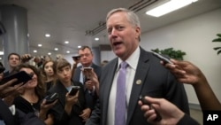 FILE - Rep. Mark Meadows, R-N.C., chairman of the House Freedom Caucus, says the DREAM Act has too many legislative hurdles to overcome and that there are other compassionate options for fixing the Deferred Action for Childhood Arrivals program.