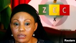 Unkosikazi Priscilla Chigumba owe Zimbabwe Electoral Commission.
