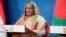 FILE - Bangladeshi Prime Minister Sheikh Hasina speaks at a news conference in Budapest, Hungary, Nov. 29, 2016. 