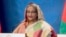 FILE - Bangladeshi Prime Minister Sheikh Hasina speaks at a news conference in Budapest, Hungary, Nov. 29, 2016. Leaders of the opposition Bangladesh Nationalist Party have accused the Hasina-led government of not making public details of an agreement she's set to sign with India.