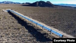 Sistem baru transportasi berbasis tabung vakum "Hyperloop" (Foto: Courtesy Hyperloop One). 