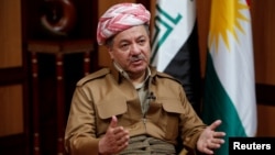 Presiden Kurdistan-Irak Massoud Barzani berbicara di Irbil (foto: ilustrasi). 