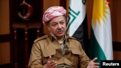 Presiden Kurdi Massoud Barzani saat diwawancara Reuters di Erbil, Irak, 6 Juli 2017. 