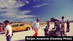Borjan Jovanović na snimsju filma Mamarosh Mome Mrdakovića.