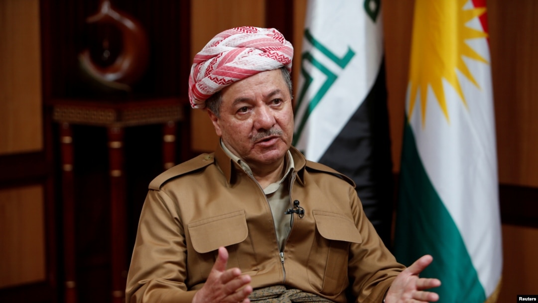 Presiden Kurdi Massoud Barzani saat diwawancara Reuters di Erbil, Irak, 6 Juli 2017. 