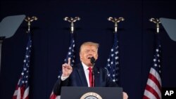 President Donald Trump speaks at Mount Rushmore National Memorial, July 3, 2020.