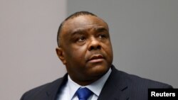 FILE - Jean-Pierre Bemba of the Democratic Republic of the Congo sits in the courtroom of the International Criminal Court in The Hague, June 21, 2016.