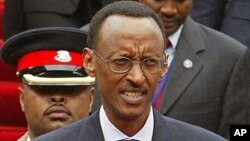 FILE - Rwandan president Paul Kagame during a conference in Nairobi, Kenya.