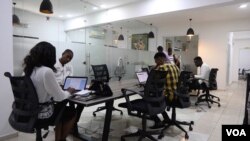 Young Nigerian entrepreneurs can share contemporary-designed workspaces provided by Ventures Platform. The Abuja-based incubator hub is one of the few resources in the city for startup owners. (C. Oduah for VOA)