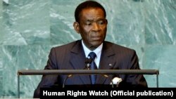 Teodoro Obiang Nguema, président de la Guinée équatoriale depuis 1979.