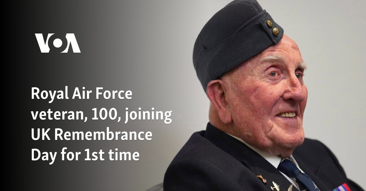 Royal Air Force veteran, 100, joining UK Remembrance Day for 1st time