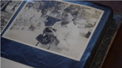 FILE - A Photo of Ros Sopheap, Executive Director of Gender and Development for Cambodia (GADC), in her youthful time during late 1980s to 2000s, from her personal album, in Phnom Penh, July 6, 2021. (Khan Sokummono/VOA Khmer)