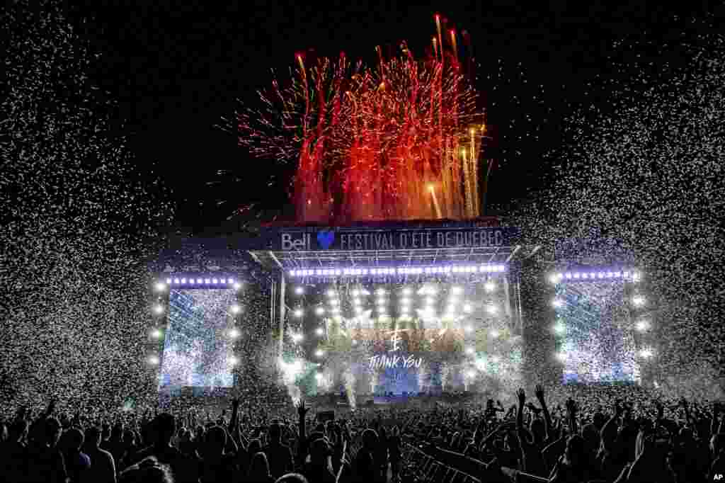 The Chainsmokers perform during the Festival d&#39;ete de Quebec, in Quebec City, Canada, July 11, 2018.