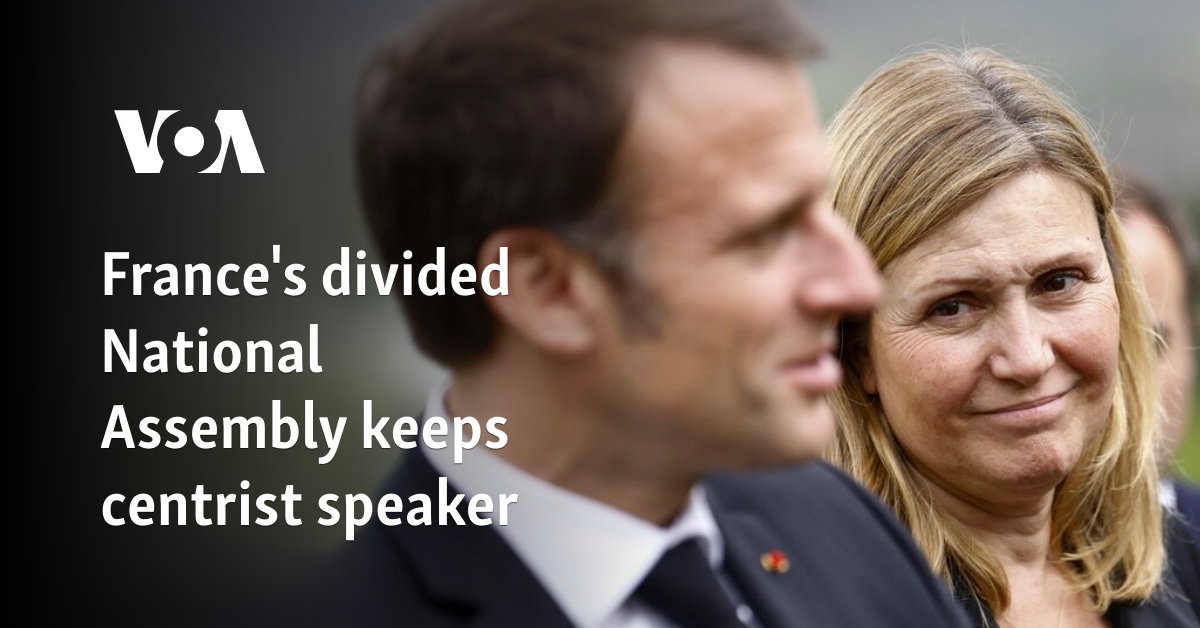 France's divided National Assembly keeps centrist speaker 