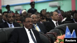 Hailemariam Desalegn attends the inauguration ceremony of Somalia's President Hassan Sheikh Mohamud in Mogadishu September 16, 2012. 