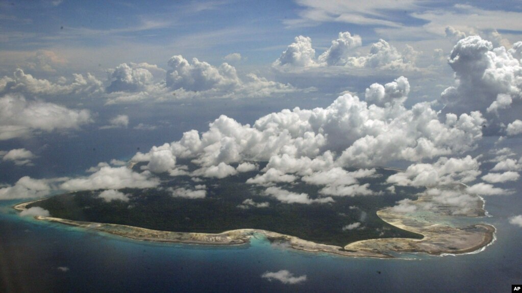 A aerial view of North Sentinel Island, in India's southeastern Andaman and Nicobar Islands. A tsunami in this area after an earthquake killed about 3,500 people in 2004. (AP Photo/Gautam Singh)