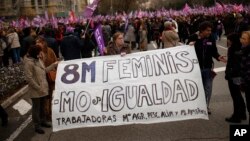 La manifestation en Espagne.