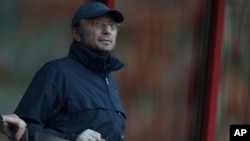 Le milliardaire russe Suleiman Kerimov, propriétaire d'Anzhi Makhachkala lors d'un match contre le Lokomotiv de Moscou, Russie, le 17 novembre 2017