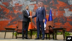 Jakov Milatović i Aleksandar Vučić u Palati Srbija (Foto: AP/Darko Vojinović)