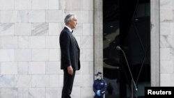 El cantante italiano Andrea Bocelli durante un ensayo del concierto de Pascua en la Catedral de Milán que ofrece a través de internet.