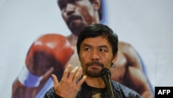 Petinju legendaris dan senator Filipina, Manny Pacquiao (foto: dok). 