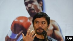 ကမ္ဘာကျော်လက်ဝှေ့သမား Manny Pacquiao. (ဇန်နဝါရီ ၂၄၊ ၂၀၁၉)