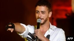 Saad Lamjarred au Festival international de Carthage, près de Tunis, le 30 juillet 2016.