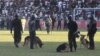 FILE: Highlanders supporters had running battles with the police at Babourfields Stadium in Bulawayo.