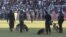 FILE: Highlanders supporters had running battles with the police at Babourfields Stadium in Bulawayo.