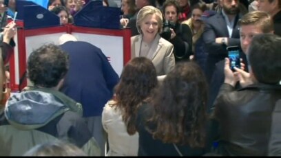 Hillary Clinton, Husband Bill Vote in Chappaqua, NY