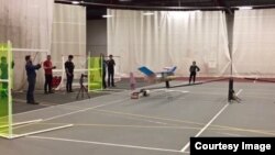 Engineers from the Massachusetts Institute of Technology (MIT) conduct tests of an experimental plane they say can fly with no moving parts. (YouTube/Nature)