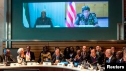 9일 미국 수도 워싱턴DC 세계은행 본부에서 에볼라 대책회의가 열렸다.