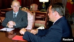 Владимир Путин и Михаил Лесин