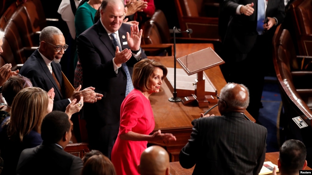 La lÃ­der demÃ³crata Nancy Pelosi durante el inicio de la sesiÃ³n nÃºmero 116 del Congreso en el Capitolio, en Washington, Estados Unidos, el 3 de enero de 2019. 