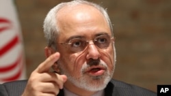 FILE - Iranian Foreign Minister Mohammad Javad Zarif speaks to media after closed-door nuclear talks on Iran in Vienna, Austria, July 12014. 