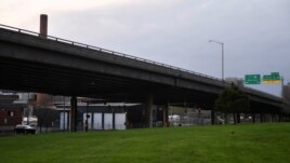 A view of a freeway in Syracuse, New York, U.S., April 27, 2021.