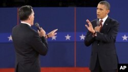 Debate animado entre o Presidente Obama e o seu adversário Mitt Romney