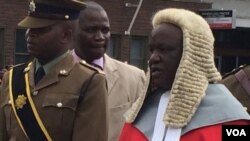 Justice Luke Malaba outside the Bulawayo High Court on Monday.