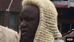 Justice Luke Malaba outside the Bulawayo High Court on Monday.