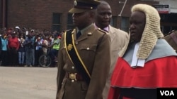Justice Luke Malaba outside the Bulawayo High Court on Monday.