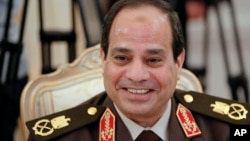이집트 대통령 선거에서 97%의 압도적인 득표로 승리가 확정된 압델 파타 엘 시시 전 국방장관. (자료사진)