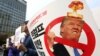 Người Hàn Quốc phản đối chuyến thăm của ông Trump
